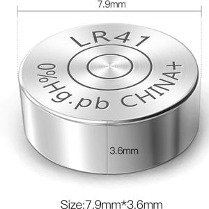 30-Pack Yogamiler LR41 AG3 1.5V Button Cell Batteries